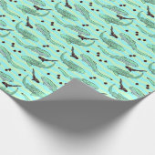 Mint Chocolate Chip Zebra Sharks Geschenkpapier (Ecke)
