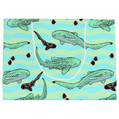 Mint Chocolate Chip Zebra Sharks Große Geschenktüte (Rückseite)