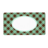 Mint Chocolate Gingham Labels (Vorne)