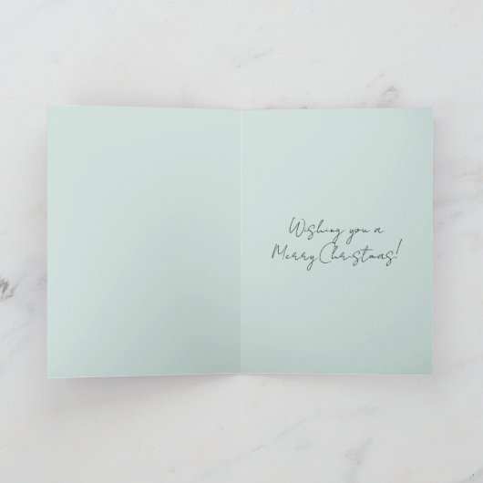 Mint Christmas Ornaments Tree Karte (Innenseite)