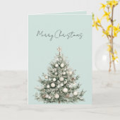 Mint Christmas Ornaments Tree Karte (Gelbe Blume)