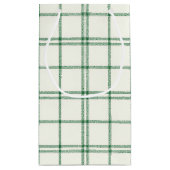Mint Christmas Plaid Kleine Geschenktüte (Rückseite)
