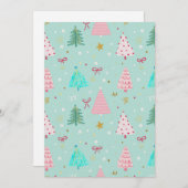 Mint Christmas Tree Invitation Einladung (Vorne/Hinten)