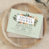 Mint Citrus Moderne Brautdusche Einladung