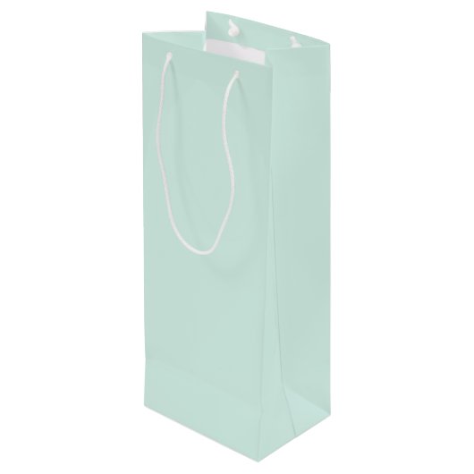 Mint Cloud Geschenktüte Für Weinflaschen (Rückseite Schrägansicht)