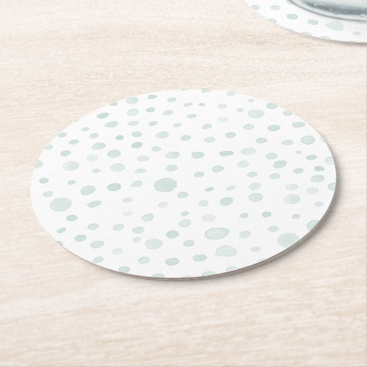Mint Confetti Aquarell Dots Paper Untersetzer (Angewinkelt)