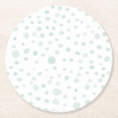 Mint Confetti Aquarell Dots Paper Untersetzer (Vorderseite)