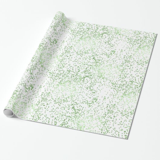 Mint Confetti Dots Geschenkpapier (Ungerollt)