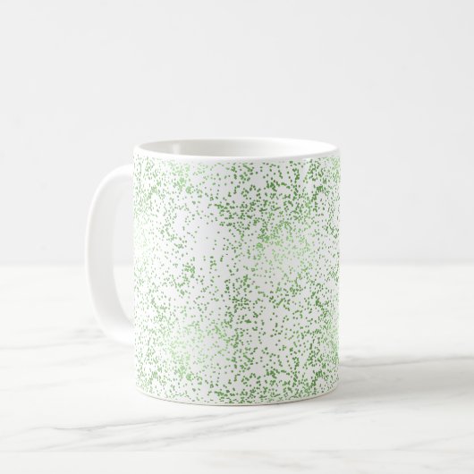 Mint Confetti Dots Kaffeetasse (Vorderseite Links)