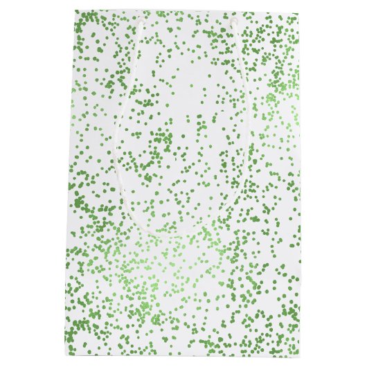 Mint Confetti Dots Mittlere Geschenktüte (Rückseite)
