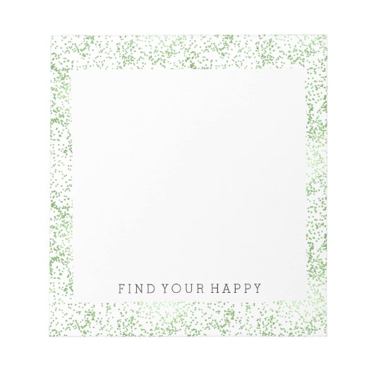 Mint Confetti Dots Notizblock (Vorderseite)