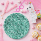 Mint Confetti Glitzer Pappteller (Party)