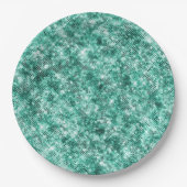 Mint Confetti Glitzer Pappteller (Vorderseite)