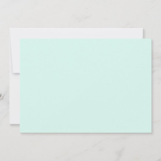 Mint | Confetti Pop Personalisiert Stationery Flat Mitteilungskarte (Rückseite)