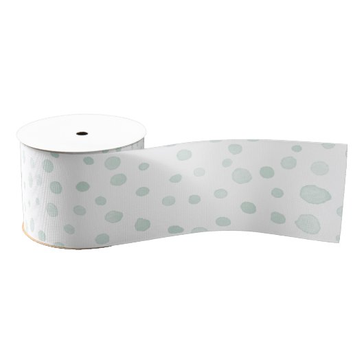 Mint Confetti Wassercolor Dots Ribbon Ripsband (Spule)