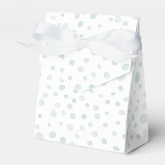 Mint Confetti Wasserfarbe Dots Gefälligkeitsbox Geschenkschachtel (Vorderseite)
