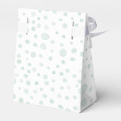 Mint Confetti Wasserfarbe Dots Gefälligkeitsbox Geschenkschachtel (Rückseite)
