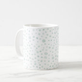 Mint Confetti Wasserfarbe Dots Klassische Tasse (Vorderseite Links)