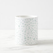 Mint Confetti Wasserfarbe Dots Klassische Tasse (Mittel)
