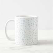 Mint Confetti Wasserfarbe Dots Klassische Tasse (Links)