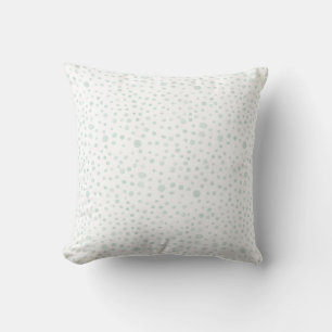 Mint Confetti Wasserfarbe Punkte werfen Kissen Kis