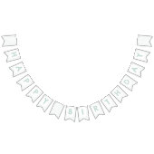 Mint Confetti Wasserfarben Dots Jagdflagge Wimpelkette (Alle)