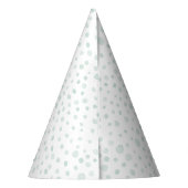 Mint Confetti Watercolor Dots Party Hat Partyhütchen (Rückseite)