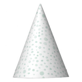 Mint Confetti Watercolor Dots Party Hat Partyhütchen
