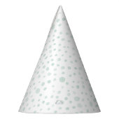 Mint Confetti Watercolor Dots Party Hat Partyhütchen (Links)