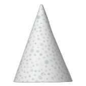 Mint Confetti Watercolor Dots Party Hat Partyhütchen (Rechts)