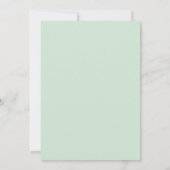 Mint Coral Artistic Bloom Wedding Einladung (Rückseite)