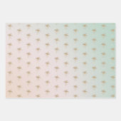 Mint Cream Ombre Tropical Gold Palm Treppen Geschenkpapier Set (Vorderseite 3)