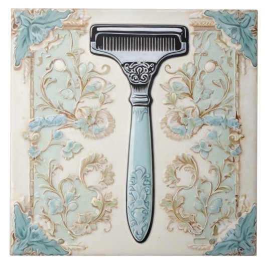 Mint & Cream Shave Razor Shaver Funny Bad Fliese (Vorderseite)