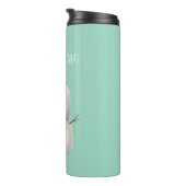 Mint Cute Christmas Snowman Thermosbecher (Nach rechts gedreht)