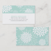Mint Dahlias Pattern Telefonnummerkarte (Vorne/Hinten)