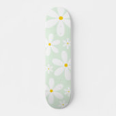 Mint Daisy Muster Skateboard (Vorne)