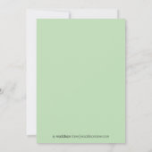 Mint Damask Formal Einführung Geburtsankündigung Ankündigung (Rückseite)