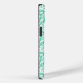 Mint Damask Gray Monogram Name Case-Mate iPhone Hülle (Rückseite / Rechts)