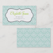 Mint Damask Visitenkarte (Vorne/Hinten)