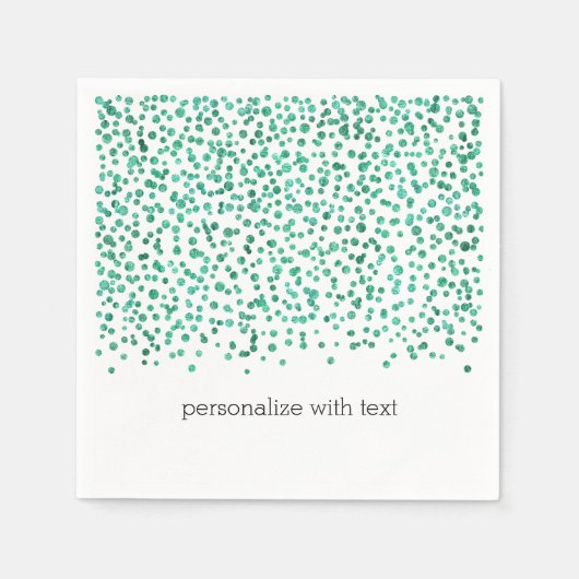 Mint Dazzle Confetti Serviette (Vorderseite)