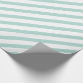 Mint Diagonal Stripe Geschenkpapier (Ecke)