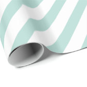 Mint Diagonal Stripe Geschenkpapier (Rolleneckpunkt)