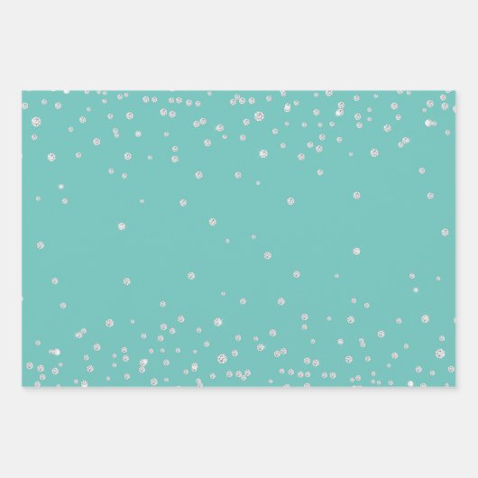 Mint Diamonds Geschenkpapier Set (Vorderseite)