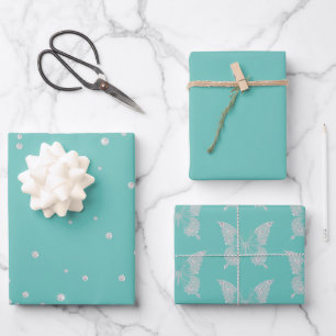 Mint Diamonds Geschenkpapier Set