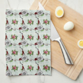 Mint & Doilies Design Geschirrtuch (Viertel Falte)