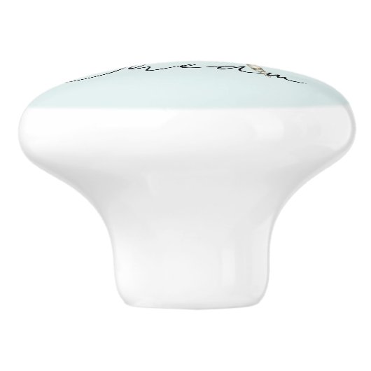 Mint Dragonfly Dream Keramikknauf (Seitenansicht)