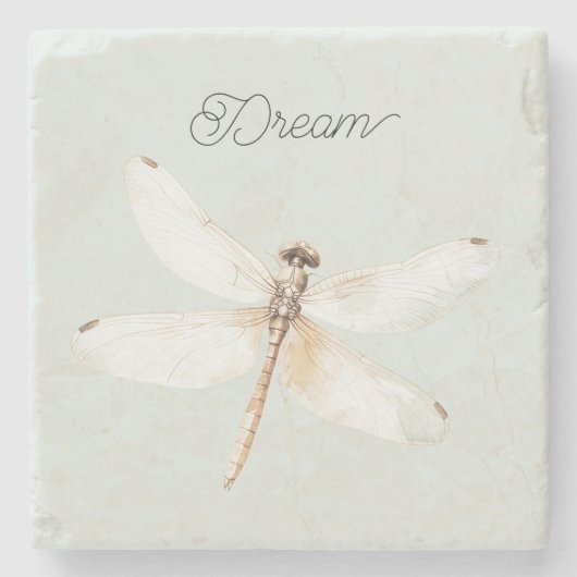 Mint Dragonfly Dream Steinuntersetzer (Vorderseite)