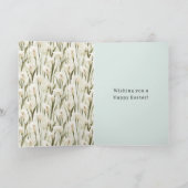 Mint Easter Bunny Calla Lilies Butterflies Karte (Innenseite)