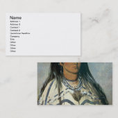 "Mint", ein Mandan indisches Mädchen, 1832 Visitenkarte (Vorne/Hinten)