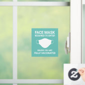 Mint Face Mask Required Fensteraufkleber (Zuhause)